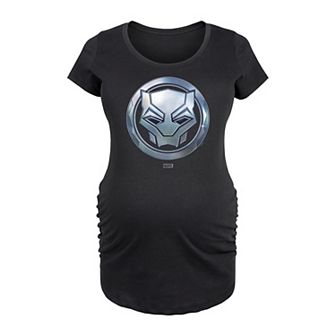 Maternity Marvel Black Panther Circle Logo Graphic Tee