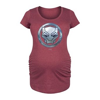 Maternity Marvel Black Panther Circle Logo Graphic Tee