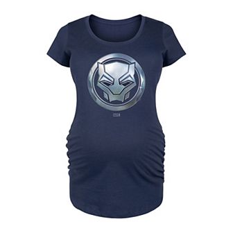 Maternity Marvel Black Panther Circle Logo Graphic Tee