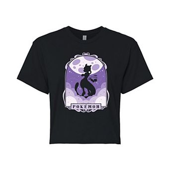 Juniors' Pokémon Mewtwo Pose Cropped Tee