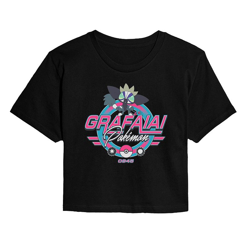 Juniors' Pokémon Grafaiai Racing Cropped Tee, Women's,