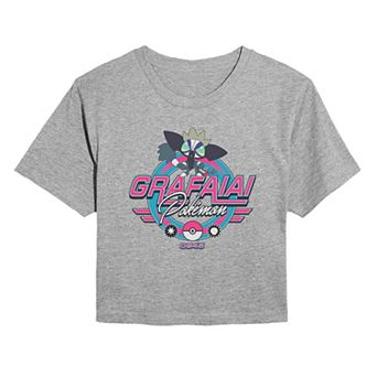 Juniors' Pokémon Grafaiai Racing Cropped Tee