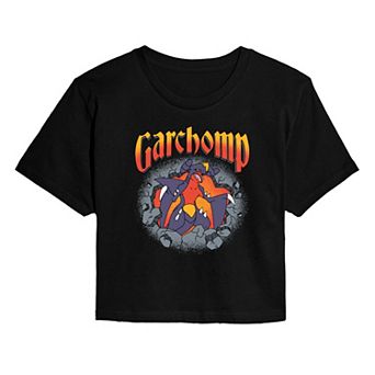 Juniors' Pokémon Garchomp Rocks Cropped Tee