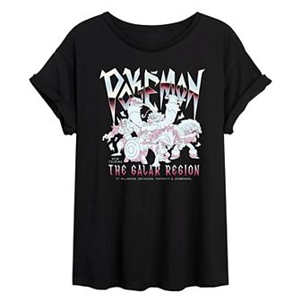 Juniors' Pokémon The Galar Region Tour Oversized Tee