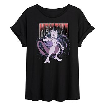 Juniors' Pokémon Mewtwo Galaxy Oversized Tee