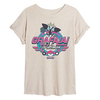 Juniors' Pokémon Grafaiai Racing Oversized Tee