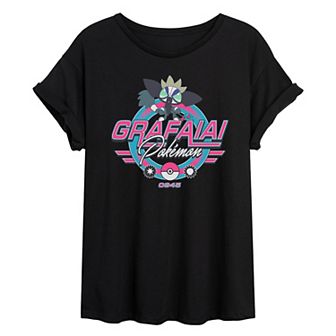 Juniors' Pokémon Grafaiai Racing Oversized Tee