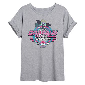 Juniors' Pokémon Grafaiai Racing Oversized Tee