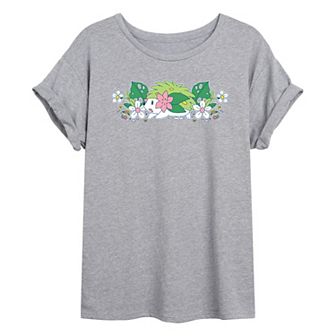 Juniors' Pokémon Shaymin Floral Oversized Tee