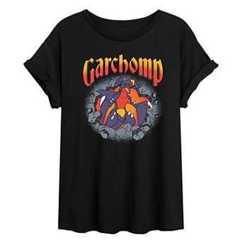 Juniors' Pokémon Garchomp Rocks Oversized Tee