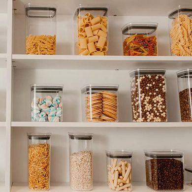 OU Airtight Food Storage Container 8pc (set of 4) Stackable Plastic Container with Leak Proof Lid