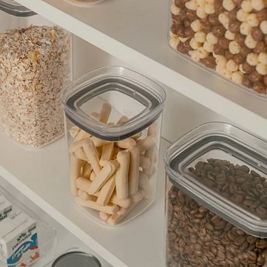 OU Airtight Food Storage Container 8pc (set of 4) Stackable Plastic Container with Leak Proof Lid