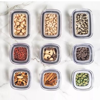 OU Airtight Food Storage Container 8pc (set of 4) Plastic Storage Container Set with Leak Proof Lid