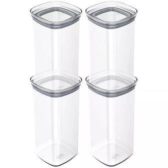 OU Airtight Food Storage Container 8 pc (set of 4) BPA Free Clear Plastic Storage Container