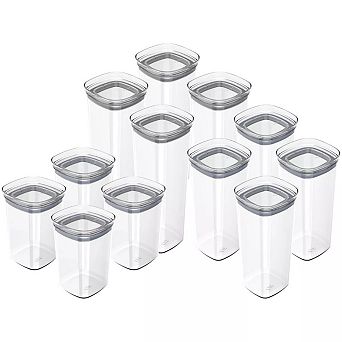 OU Airtight Food Storage Container 24 pc (set of 12) Leak Proof Plastic Storage Container