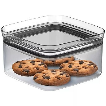 OU Airtight Food Storage Container 4.2 cup BPA Free, Clear Plastic Container with Leak Proof Lid