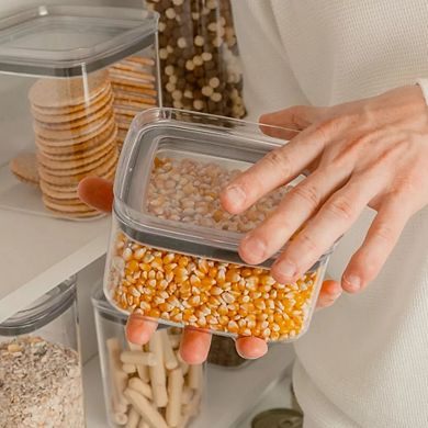 OU Airtight Food Storage Container 4.2 Cup, BPA Free, Clear Plastic Container with Leak Proof Lid