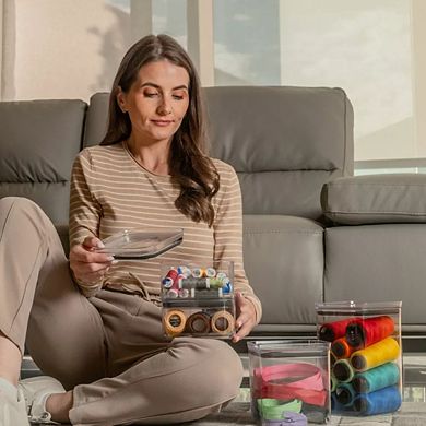 OU Airtight Food Storage Container 4.2 Cup, BPA Free, Clear Plastic Container with Leak Proof Lid