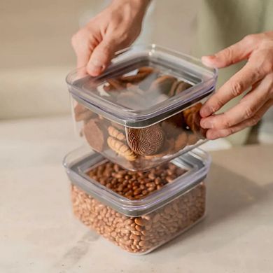OU Airtight Food Storage Container 4.2 Cup, BPA Free, Clear Plastic Container with Leak Proof Lid