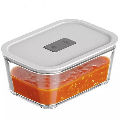 OU Glass Food Storage Container 5 Cup - Airtight Leak Proof Lid with  Microwave Valve