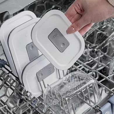 OU Glass Food Storage Container 5 Cup - Airtight Leak Proof Lid with Microwave Valve