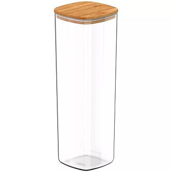 OU Airtight Food Storage Container w Bamboo Lid 8.4 cup Plastic Food Storage Container