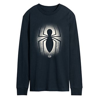 Men's Marvel Spider-Man Symbol Spray Long Sleeve Graphic Tee