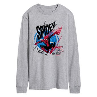 Men's Marvel Spider-Man Spidey Swing On Long Sleeve Graphic Tee