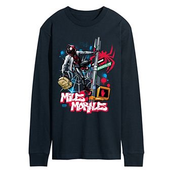 Men's Marvel Spider-Man Miles Morales Long Sleeve Graphic Tee