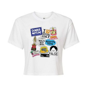 Juniors' The Office Cropped Tee