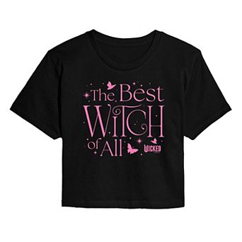 Juniors' Wicked The Best Witch Of All Cropped Tee