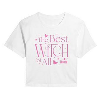 Juniors' Wicked The Best Witch Of All Cropped Tee