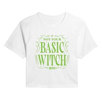 Juniors' Wicked Not Your Basic Witch Cropped Tee