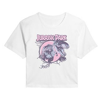 Juniors' Jurassic Park T-Rex Cropped Tee