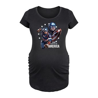 Maternity Marvel Captain America Bootleg Graphic Tee