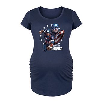 Maternity Marvel Captain America Bootleg Graphic Tee