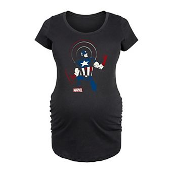 Maternity Marvel Captain America Pose Graphic Tee