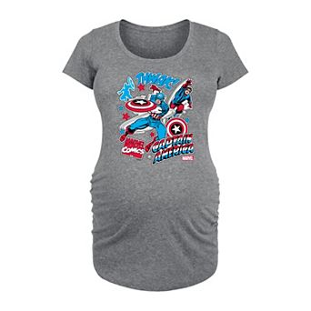 Maternity Marvel Captain America Graphic Tee
