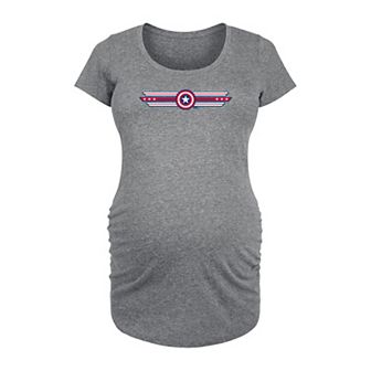 Maternity Marvel Captain America Shield Icon Graphic Tee