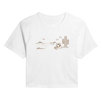 Juniors' Peanuts Spike Cropped Tee
