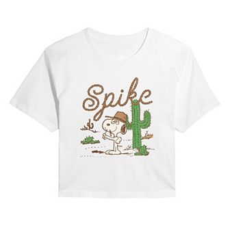 Juniors' Peanuts Spike Desert Cropped Tee