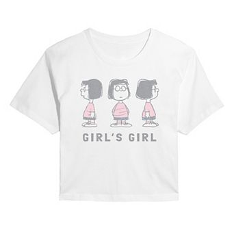 Juniors' Peanuts Marcie Girl's Cropped Tee