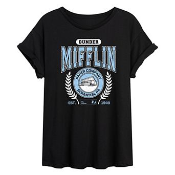 Juniors' The Office Dunder Mifflin Oversized Tee