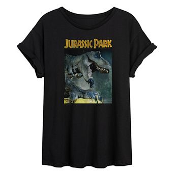 Juniors' Jurassic Park Tour Guide Oversized Tee