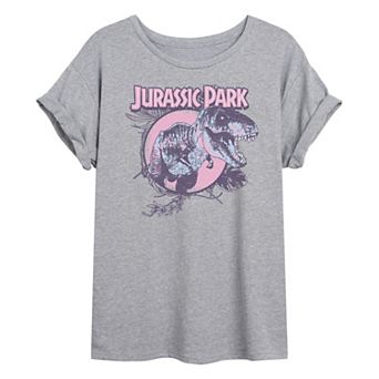Juniors' Jurassic Park T-Rex Graphic Oversized Tee