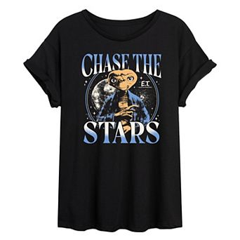 Juniors' E.T. the Extra-Terrestrial Chase The Stars Oversized Tee