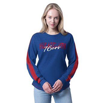 Women's G-III 4Her by Carl Banks Royal Philadelphia 76ers Advantage Tri-Blend Long Sleeve T-Shirt