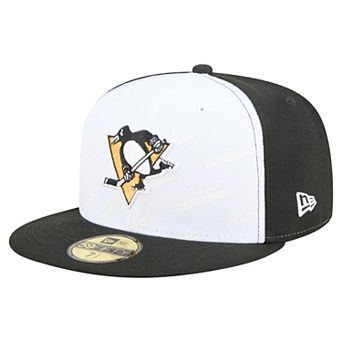 Men's New Era White/Black Pittsburgh Penguins Repeat Two-Tone 59FIFTY Fitted Hat
