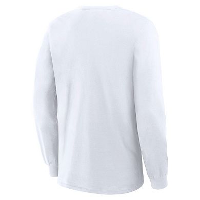 Men's Fanatics White Utah Mammoth Wordmark Legacy Long Sleeve T-Shirt