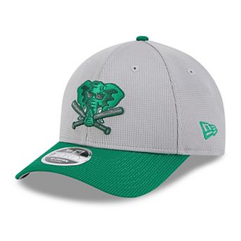 Men's New Era Gray/Green Athletics 2025 Batting Practice 9FORTY M-Crown Adjustable Hat
